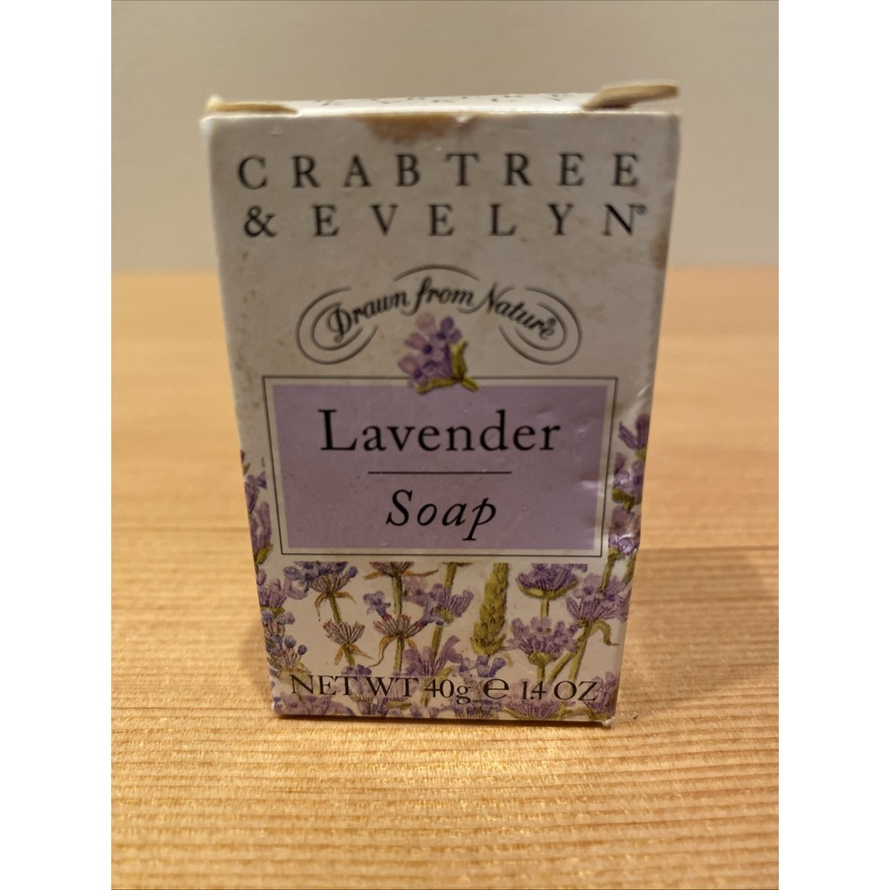 Vintage Crabtree & Evelyn Lavender Soap 1.4‎ Oz NEW WITH BOX